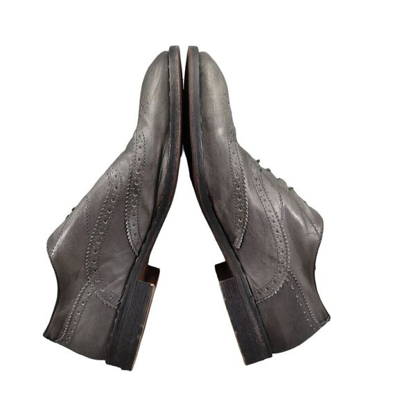 Wingtip Oxford Shoes Mens 42 Formal Leather Professional Fashion Style Work Grey main image 12